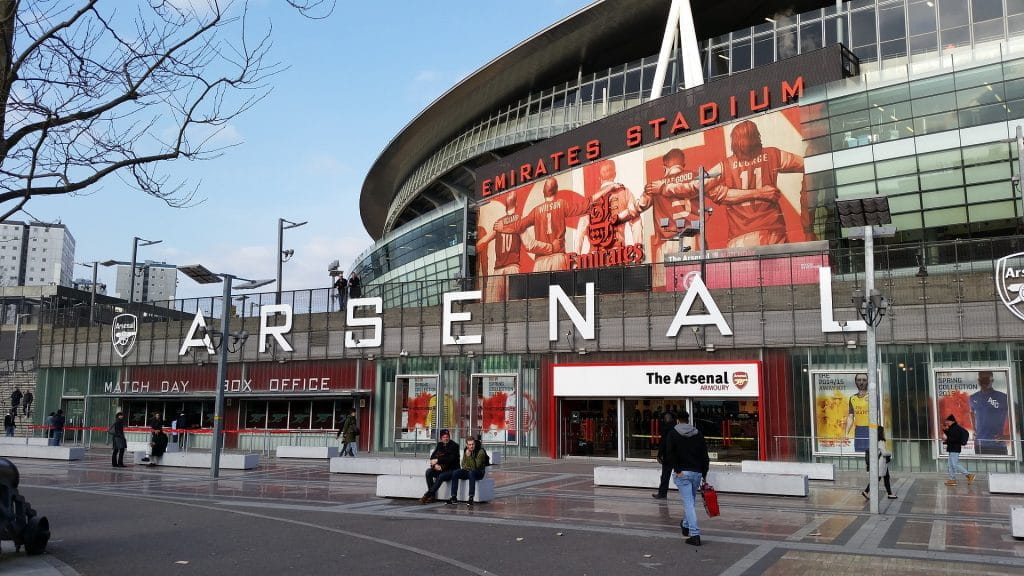 Stadioneingang des FC Arsenal.