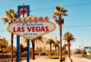 Das Willkommensschild in Las Vegas.