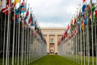 Ein Büro der Vereinten Nationen in Genf.