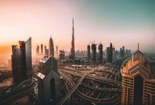 Die Skyline von Dubai.