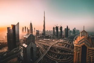 Die Skyline von Dubai.