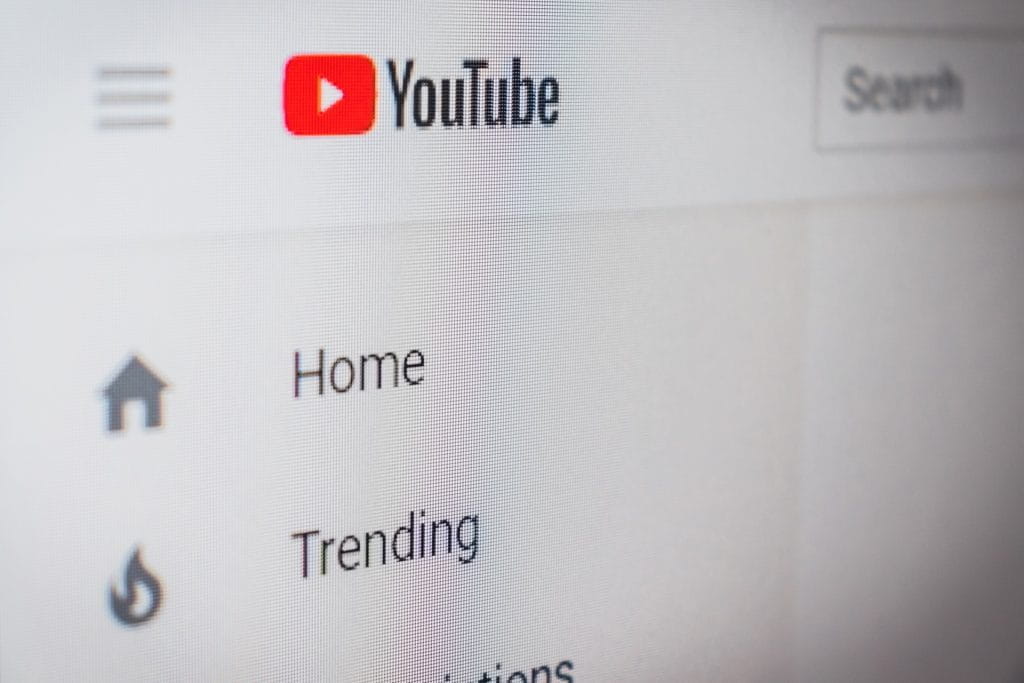 Die YouTube-Startseite im Großformat.
