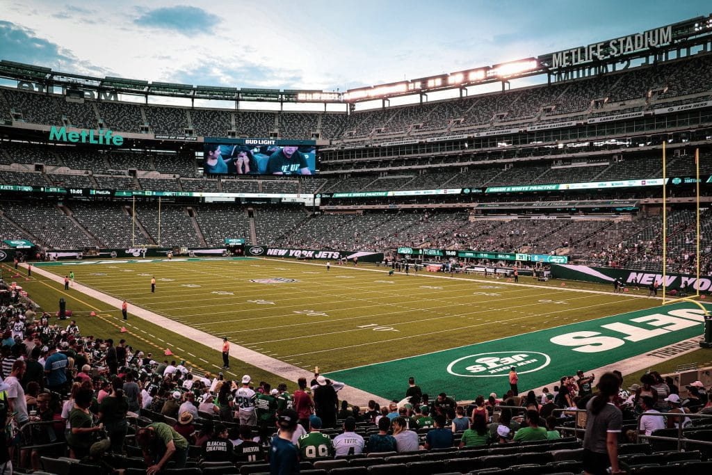Das MetLife Stadium während eines NFL-Spiels der New York Jets.
