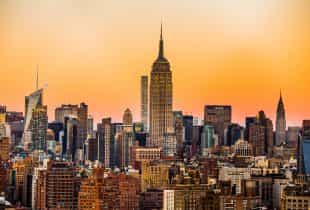 Die Skyline von New York City.