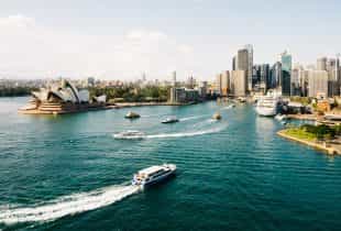 Der Hafen von Sydney in Australien.