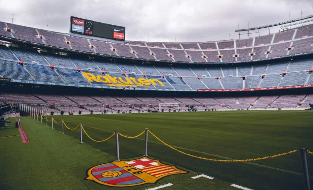 Der Innenraum des Camp Nou in Barcelona.