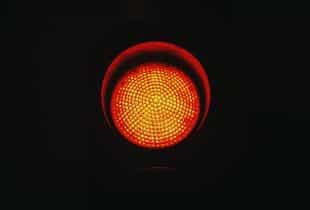 Rotes Licht einer Ampel