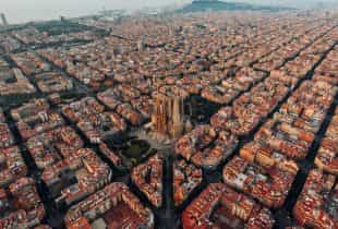 Ein Stadtbild von Barcelona.