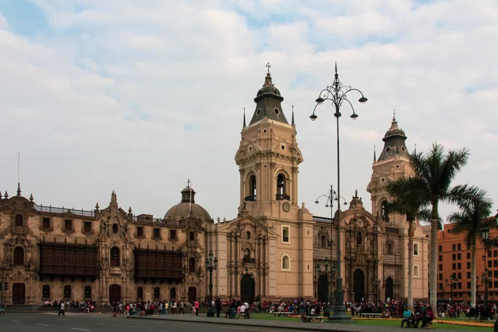 Das historische Zentrum Limas in Peru. 
