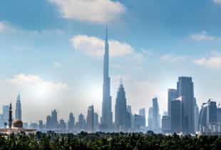 Die Skyline von Dubai.