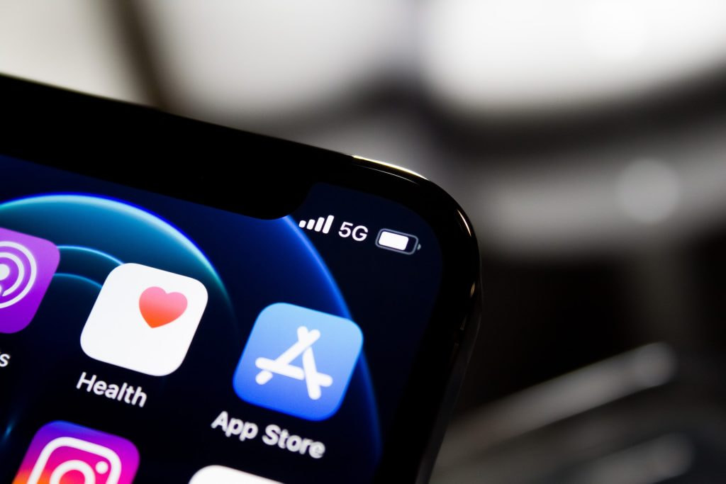 App-Store-App auf einem Handydisplay.