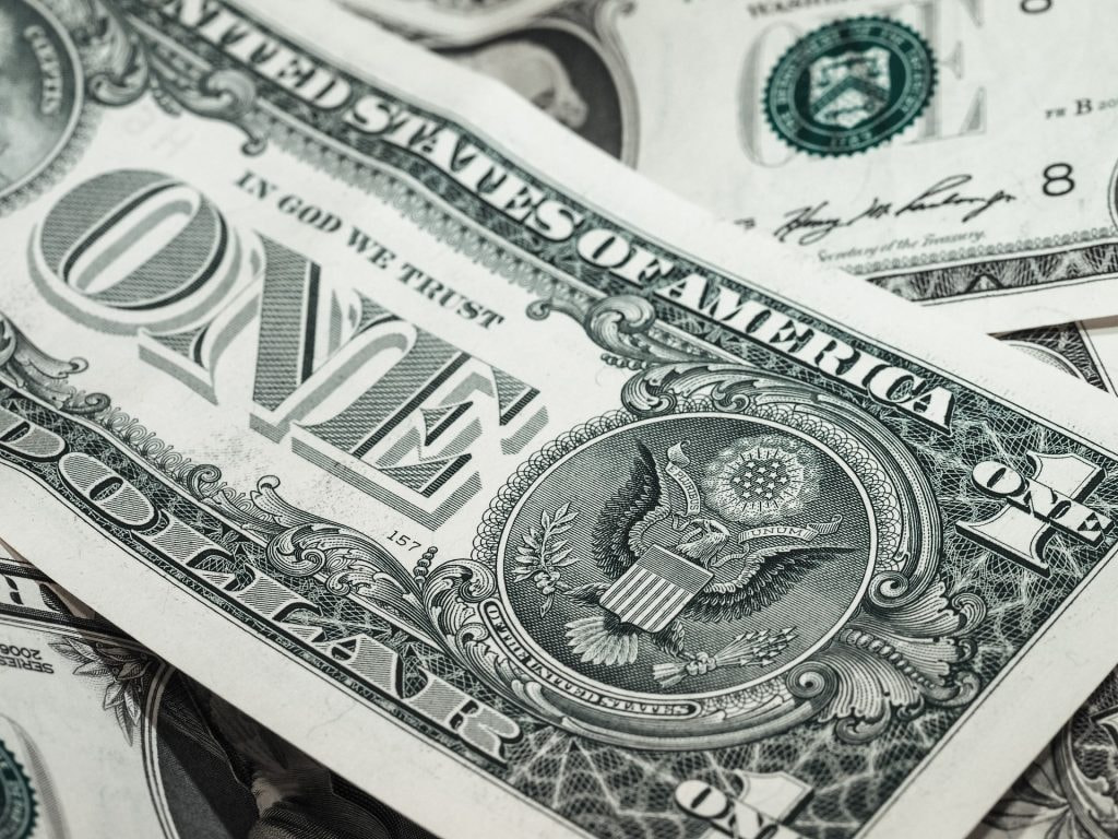 US-Dollar-Banknoten.