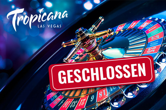 Symbolische Darstellung der Schließung des Tropicana Casinos in Las Vegas.