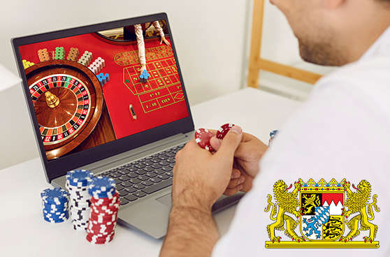Online-Roulette-Spieloberfläche auf einem Monitor, symbolisch für Bayerns neues staatliches Online-Casino.