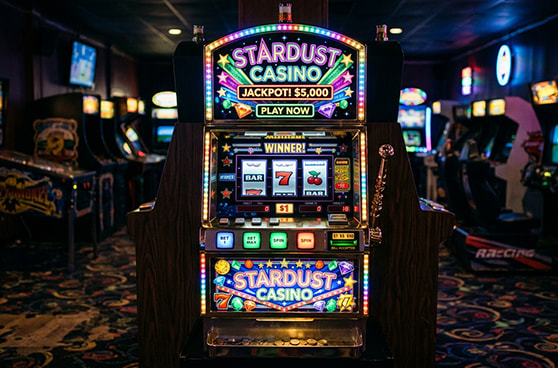 Ein Spielautomat in einer Spielhalle.